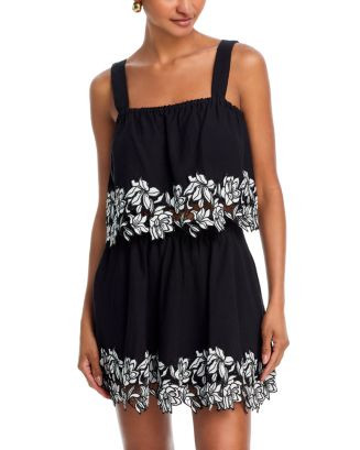 AQUA Cotton Linen Lace Trim Sleeveless Top - Exclusive  | Bloomingdale's Women | Bloomingdale's (US)