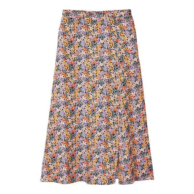 Jupe évasée longue, imprimée fleurs | La Redoute (UK)