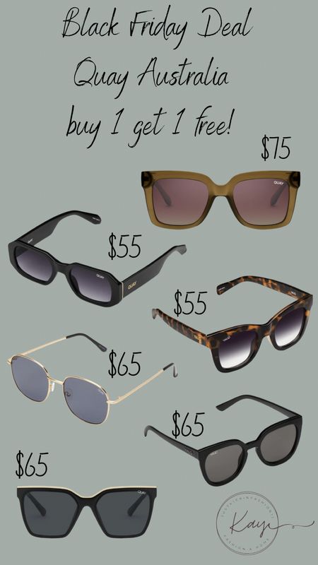Favorite Sale they do! -QUAY- 
Buy one get one free on sunglasses and accessories. 
Great gift idea for women or men, teens or kids. 

#quay #bogo #giftideas #christmasgifts  

#LTKHoliday #LTKGiftGuide #LTKsalealert