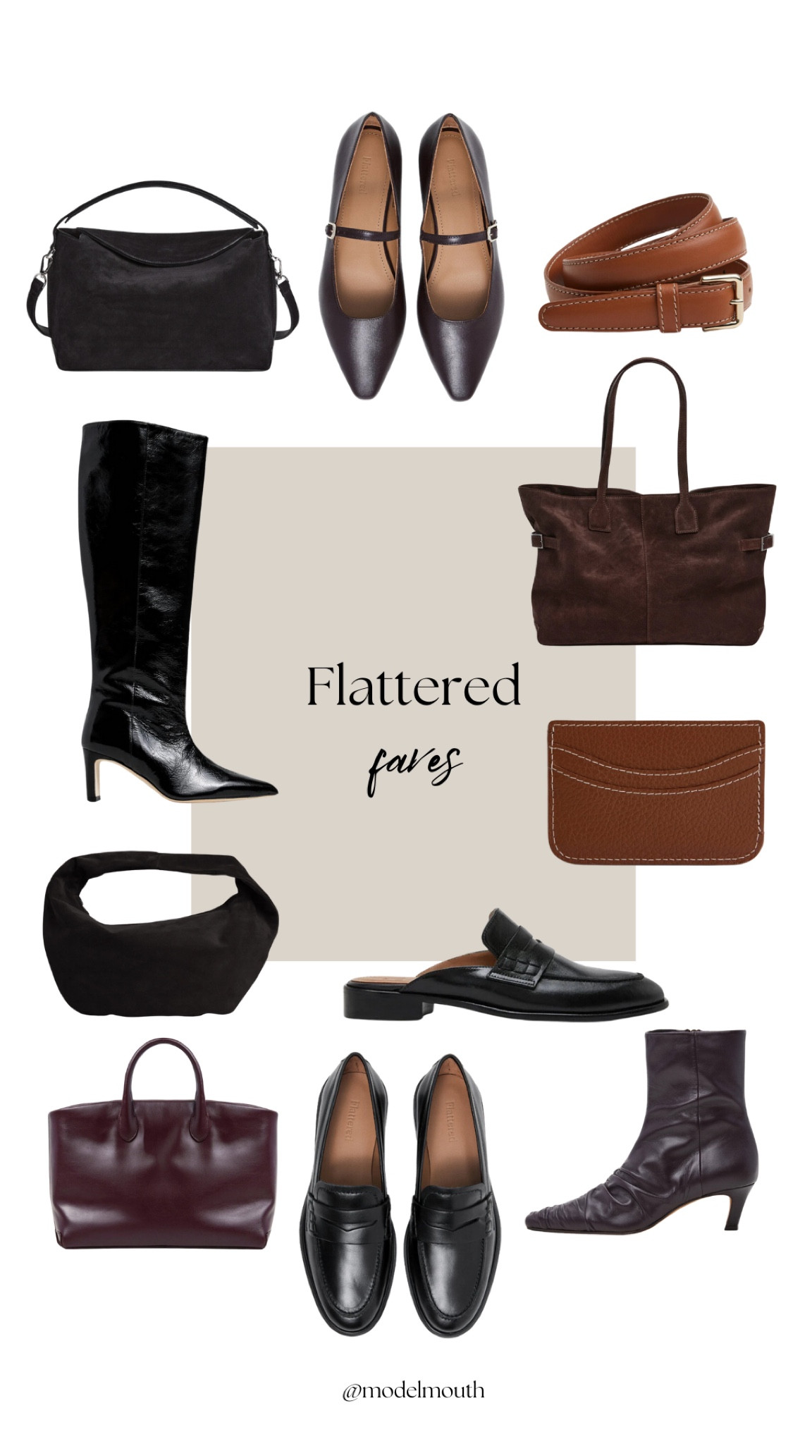 My current fave pieces from Flattered 🤎 
Autumn footwear, autumn bags, suede, neutral, brown bag, black boots, burgundy, leather, autumn staples 

#LTKautumn #LTKuk #LTKstyletip