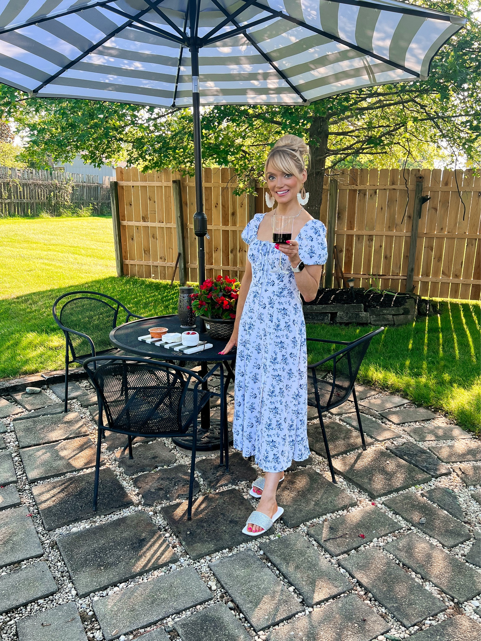 I love home entertaining, and my Pepper & Vetiver pieces help me do that! - The Liam striped cutting board is great for serving appetizers and charcuterie. Once done, use it as home decor. I love that it matches my umbrellas too! - the Marble pinch pot is perfect for serving small items like tomatoes, olives, and nuts. It is also perfect for salt on your kitchen counter! - home entertaining - outdoor entertaining - cutting board - cheeseboard - charcuterie - summer dress - patio decor 

#LTKunder100 #LTKSeasonal #LTKhome
