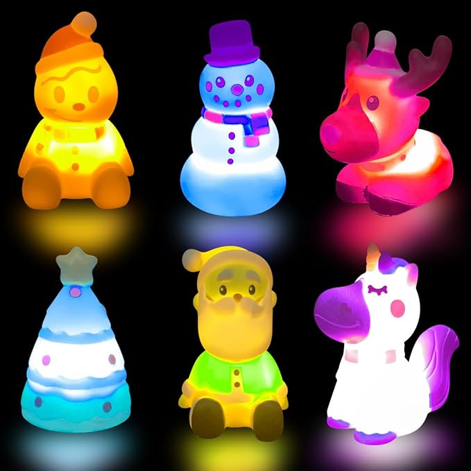 Jofan 6 Pack Christmas Light Up Bath Toys Christmas Toys for Kids Toddlers Boys Girls Christmas S... | Amazon (US)