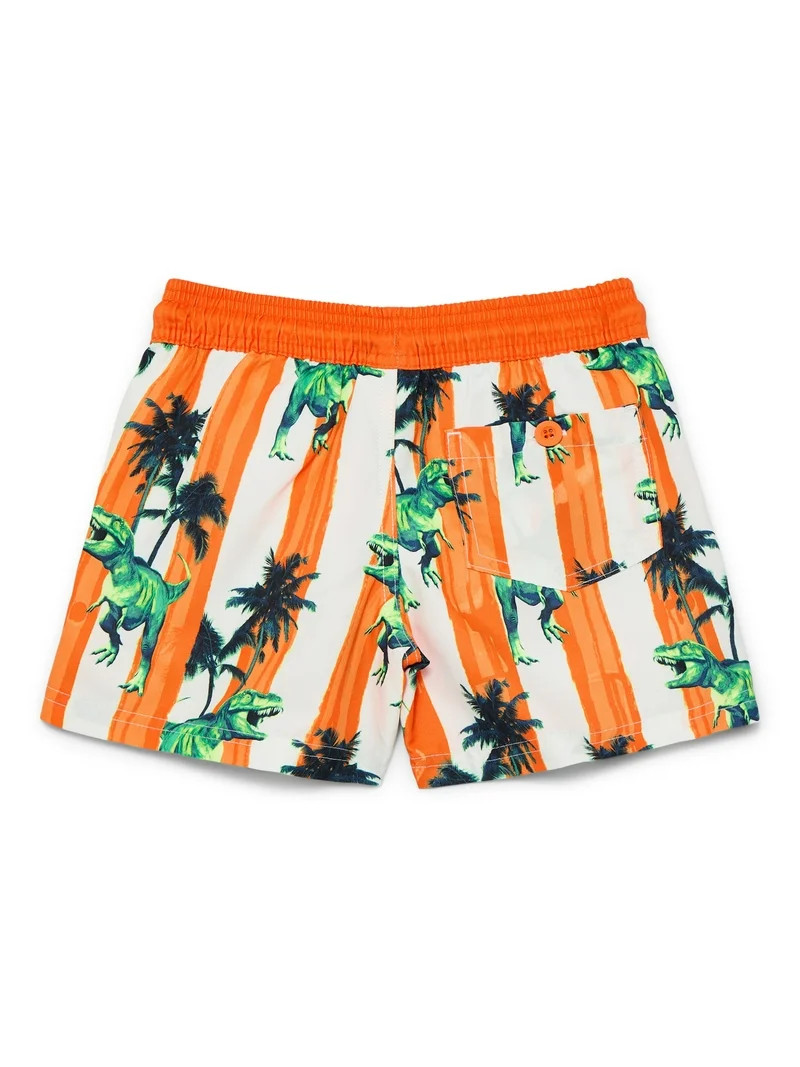 Wonder Nation Little and Big Boys Quick Dry Swim Trunks with UPF50+, Sizes 4-18 & Husky | Walmart (US)