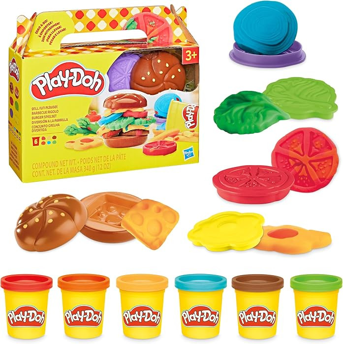 Play-Doh Grill Fun Playset, Play Kitchen Toys, Arts & Crafts for Kids 3+ Years | Amazon (US)
