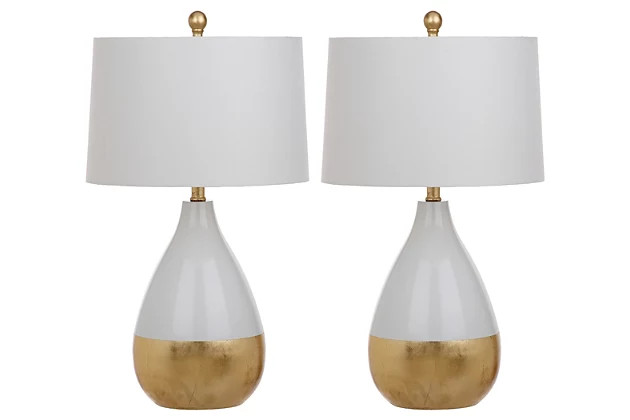 Metal Two Toned Table Lamp (Set of 2) | Ashley | Ashley Homestore