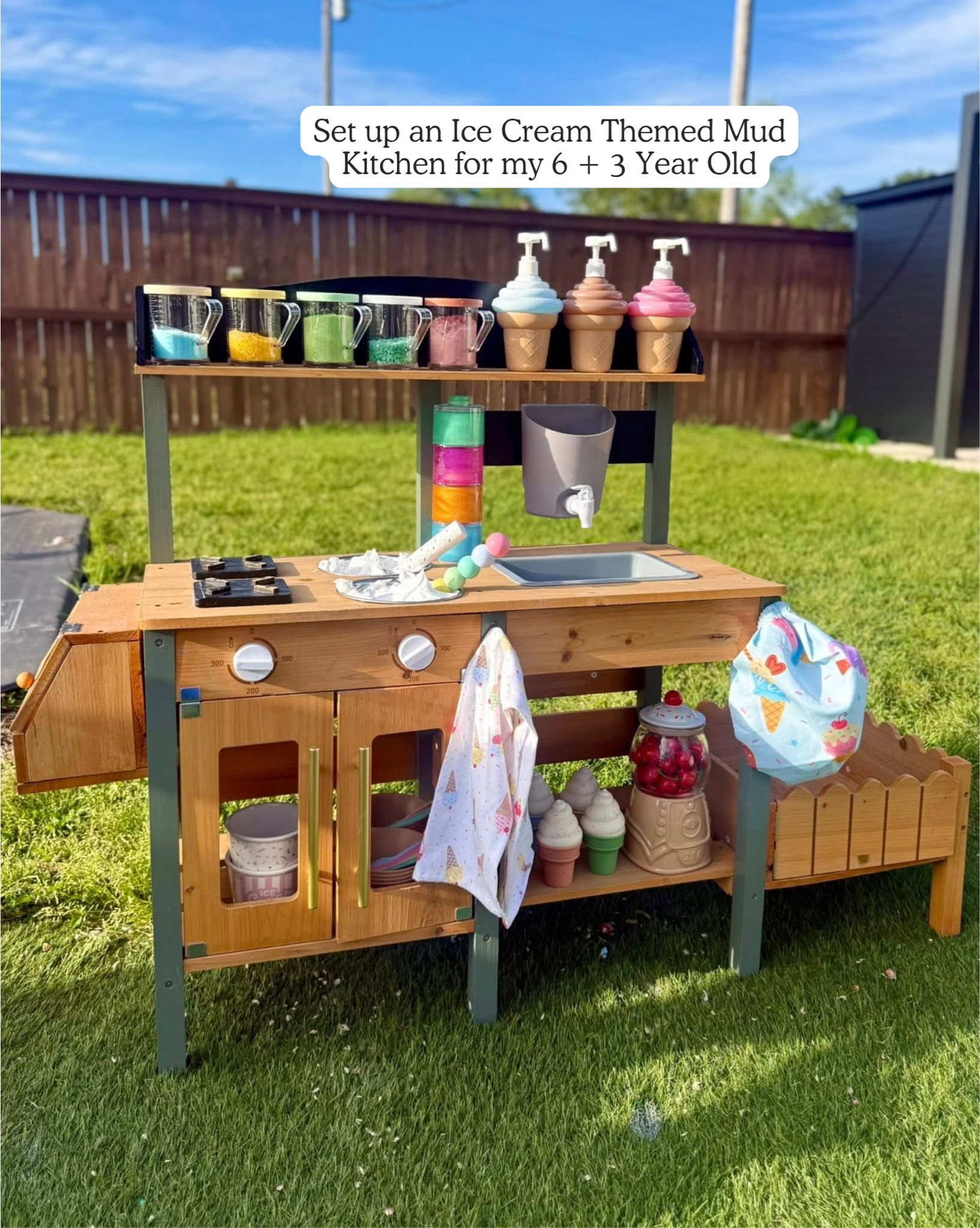 Sensory ice cream activities in the mud kitchen for the kids!  

#LTKBaby #LTKHome #LTKKids