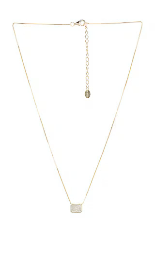 Emerald Cut Bezel Necklace in Gold | Revolve Clothing (Global)