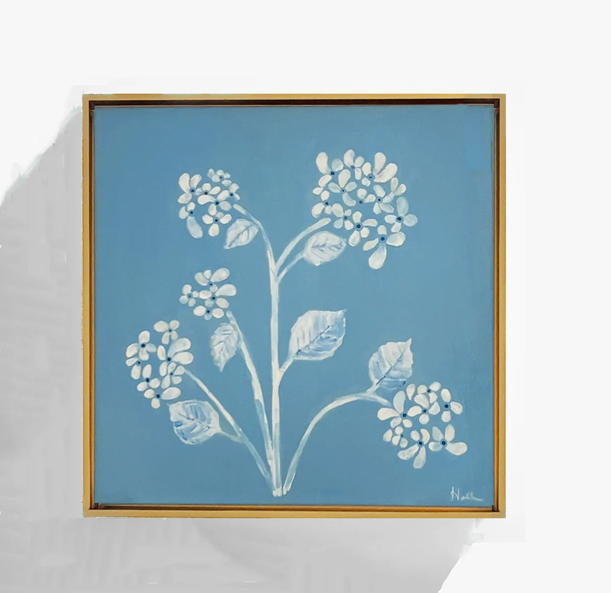 White and Blue Hydrangea Abstract | Sweet Pea and Whimsy