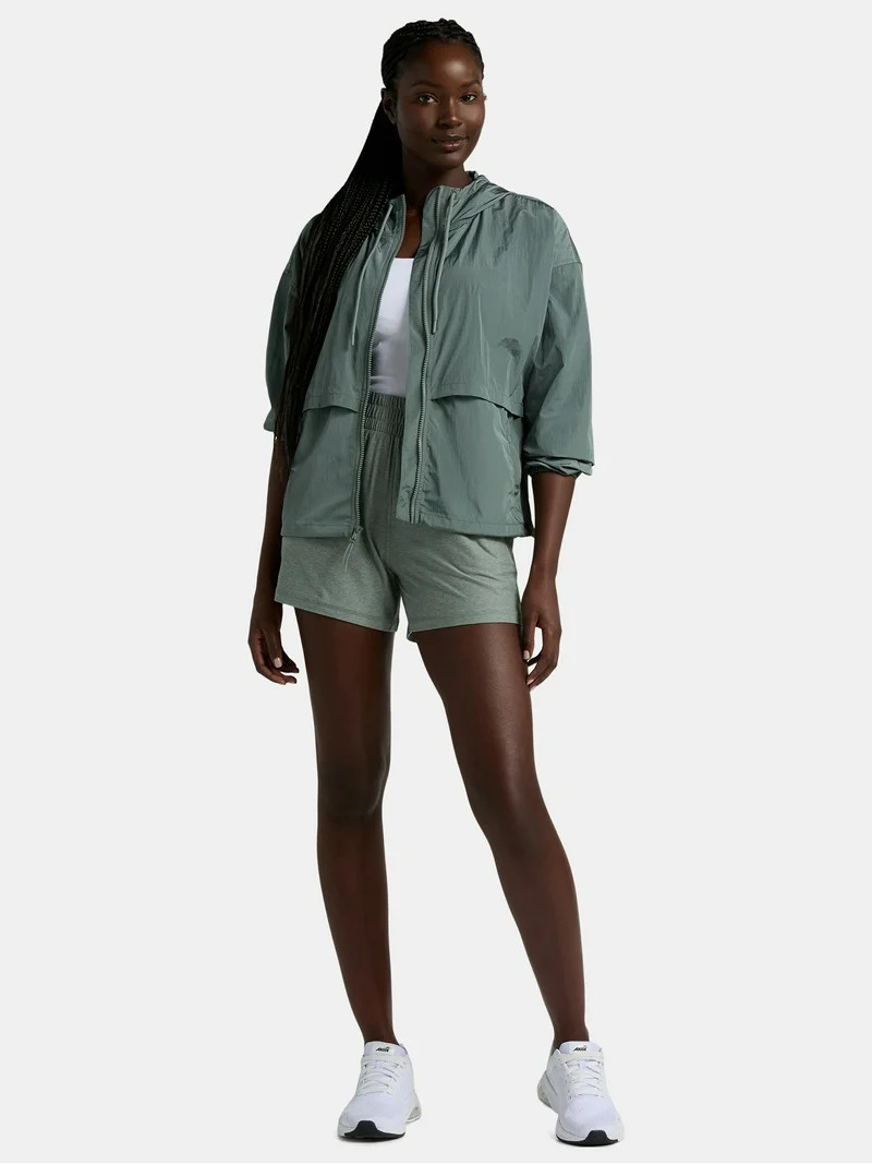 Athletic Works Women's Zip Front Windbreaker Jacket, Size XS-XXXL | Walmart (US)