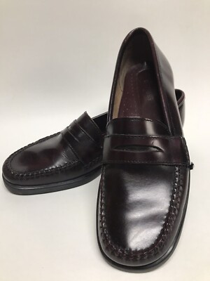 Bass Weejuns Alecto Penny Loafers Womans Size 6.5 M Leather Burgundy Round Toe | eBay US