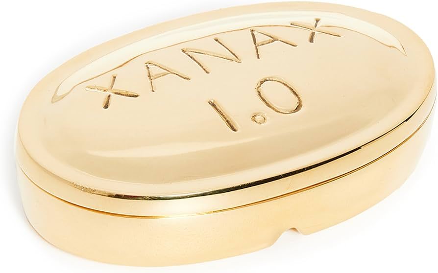 Jonathan Adler Brass Pill Box, Gold, One Size | Amazon (US)