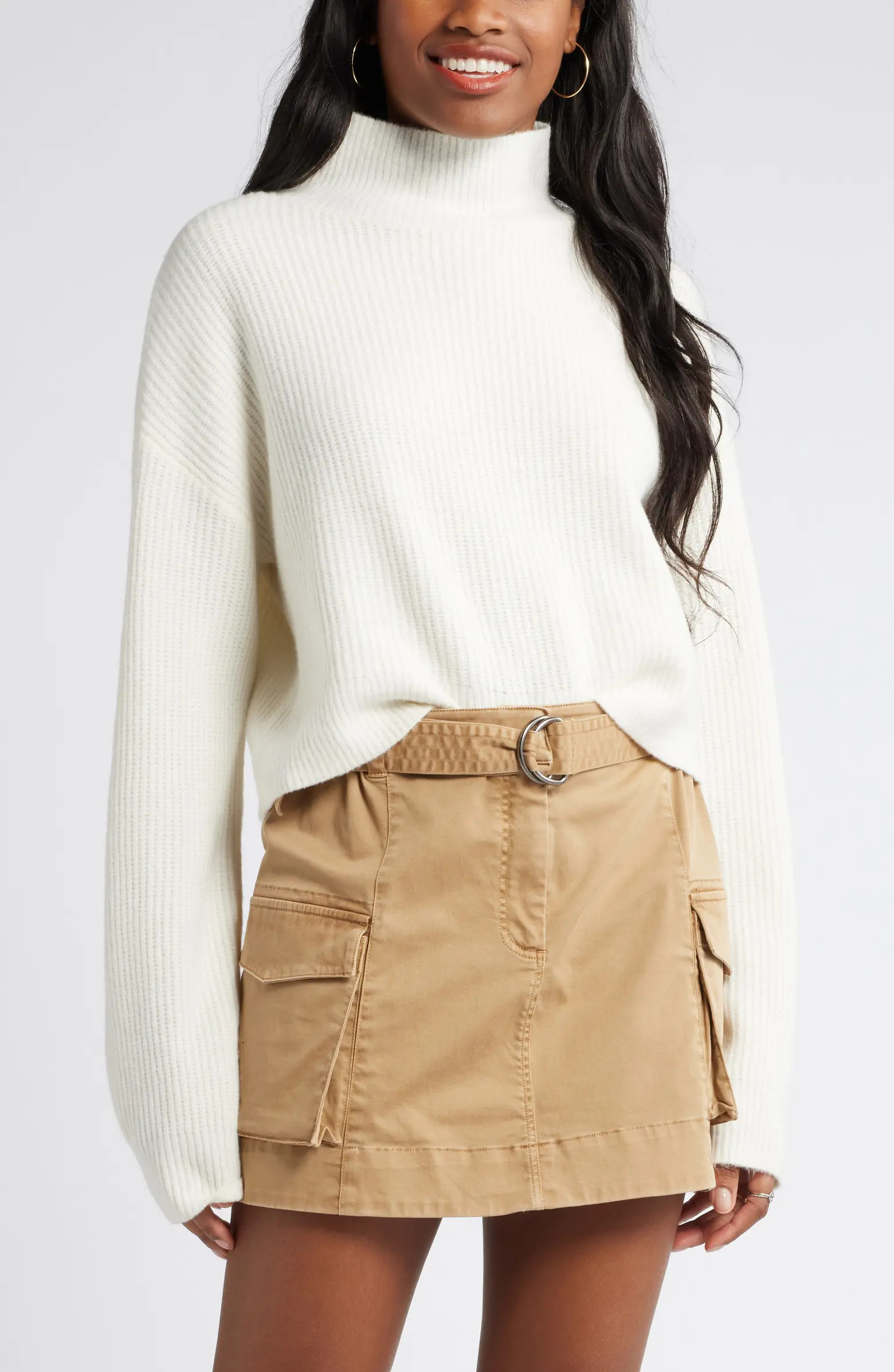 Oversize Cozy Mock Neck Sweater | Nordstrom