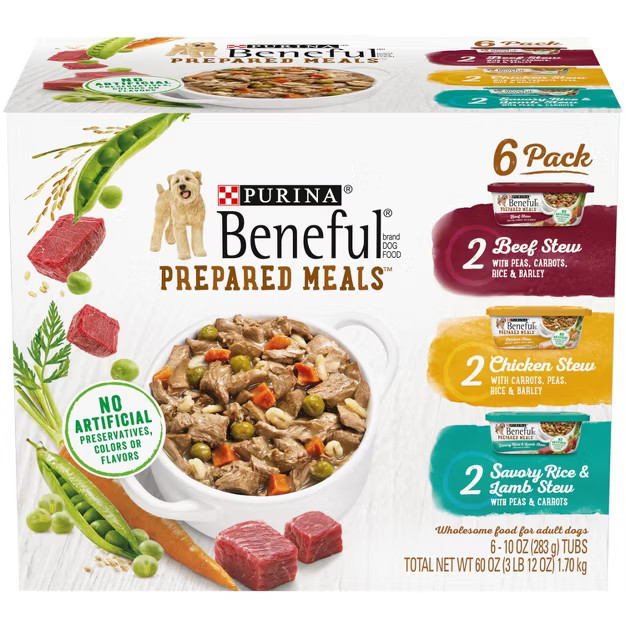 Beneful Prepared Meals Lamb, Chicken and Beef Stew Wet Dog Food Variety Pack | Target