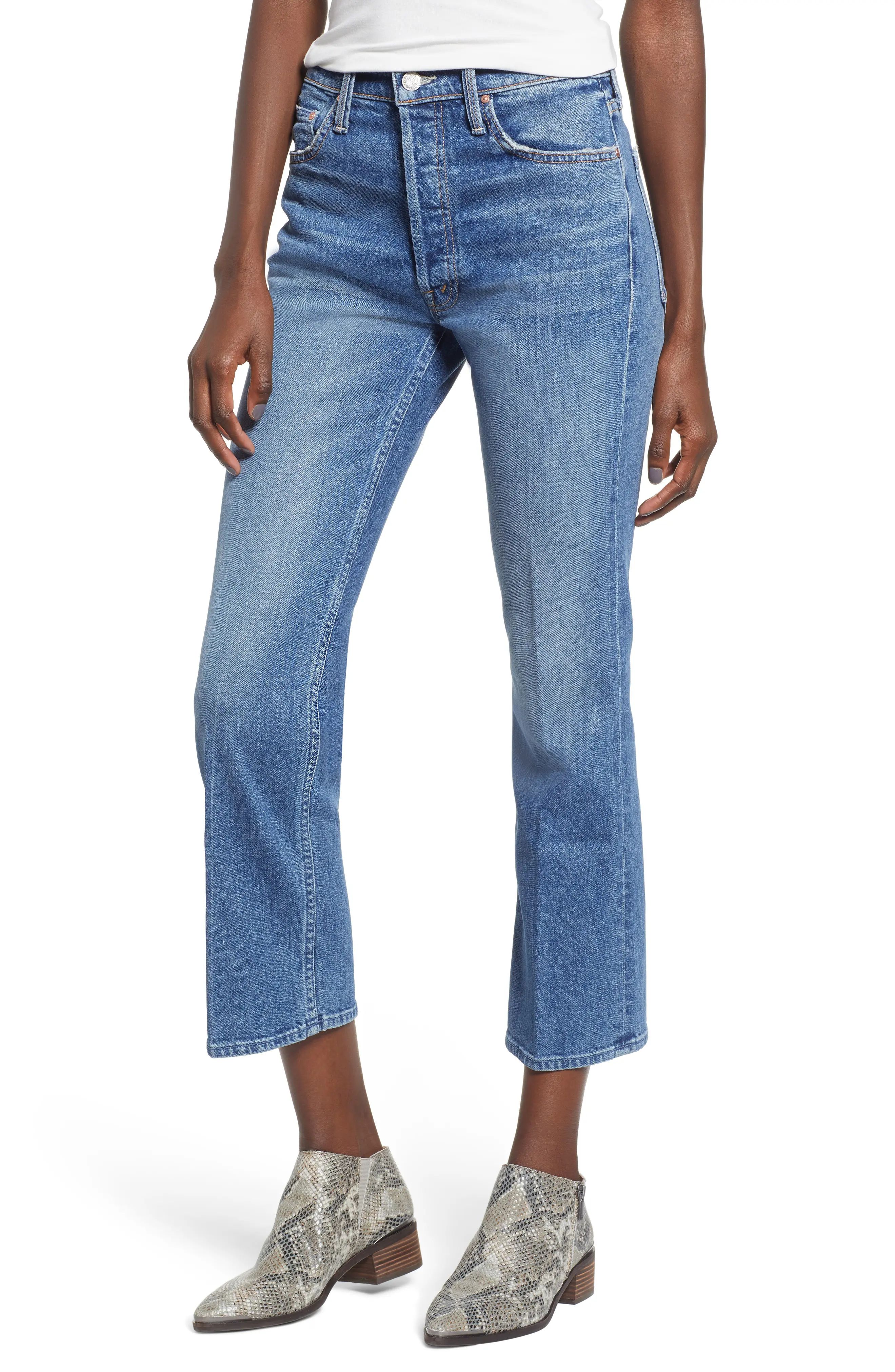 MOTHER The Tripper Crop Bootcut Jeans (Be Careful What You Pray For) | Nordstrom