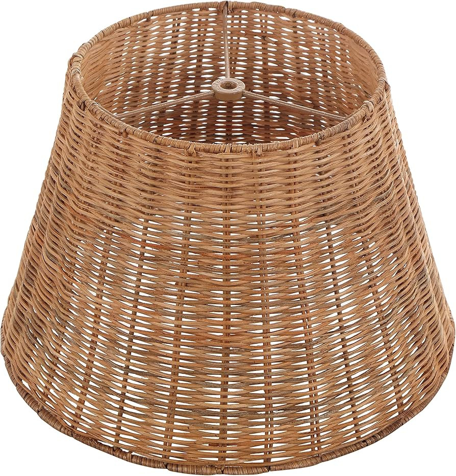 Aspen Creative 32989, Empire Natural Rattan Spider Shade, 9" Top x 14" Bottom x 9-1/2" Slant | Amazon (CA)