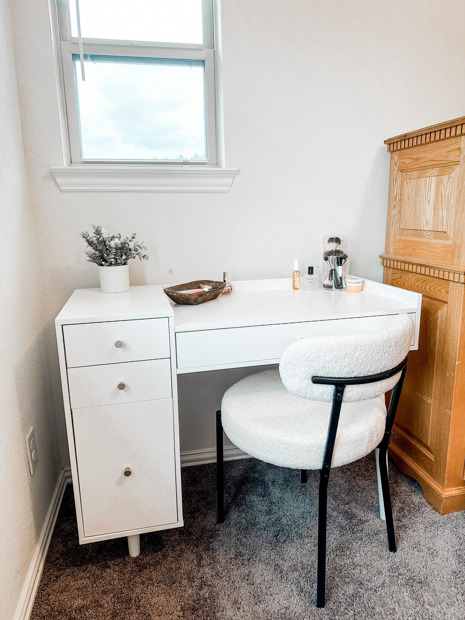 Great “vanity” desk. My teenager uses for all her makeup/beauty products. It’s perfect. #desk #vanity #beauty #teenager 

#LTKBeauty #LTKHome #LTKFamily