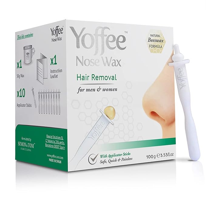 Original Yoffee Nose Wax Kit Men & Women - Natural Bio-Beeswax & Aloe Vera Made Nose Waxing Kit f... | Amazon (US)