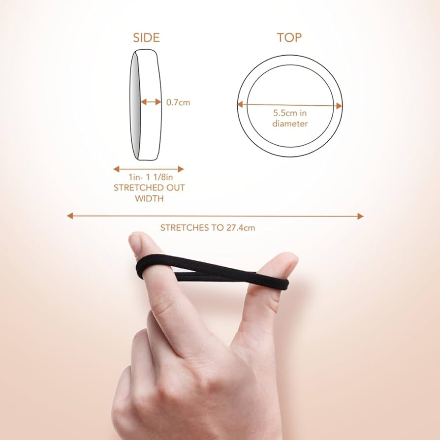 Kitsch Nylon Hair Ties No Damage - Stretchable Elastics for Strong All-Day Hold, Ponytail Holders... | Amazon (US)