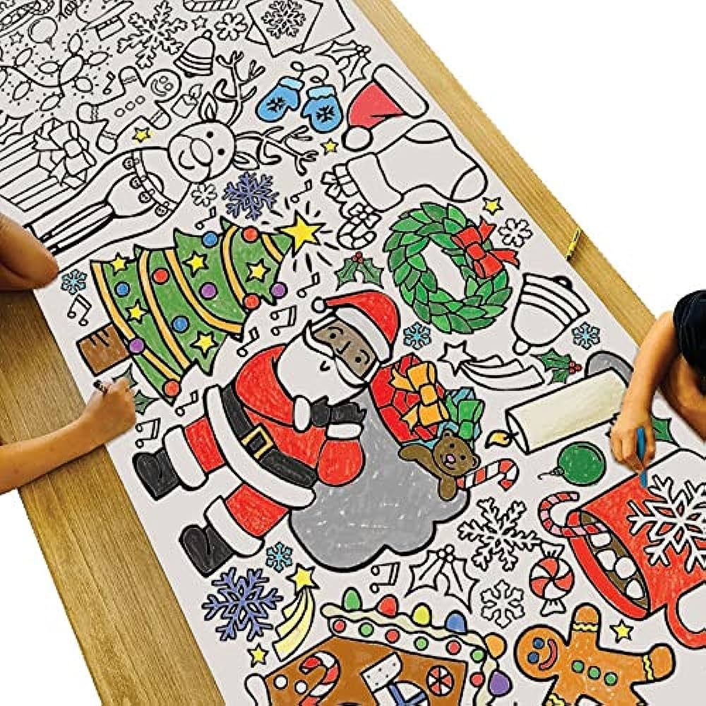 Tiny Expressions Giant Christmas Coloring Poster for Kids - 30 x 72 Inches Jumbo Paper Banner or ... | Amazon (US)