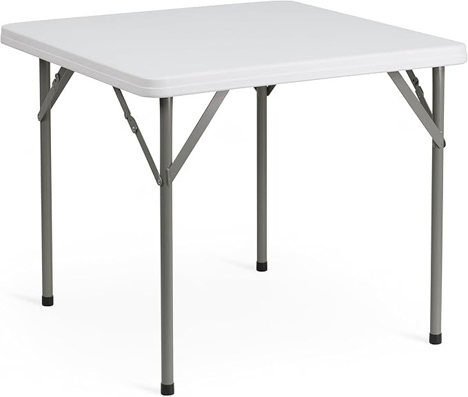 Flash Furniture Elon 2.85' Square All-Occasion Plastic Folding Event Table with Locking Legs, Fol... | Amazon (US)