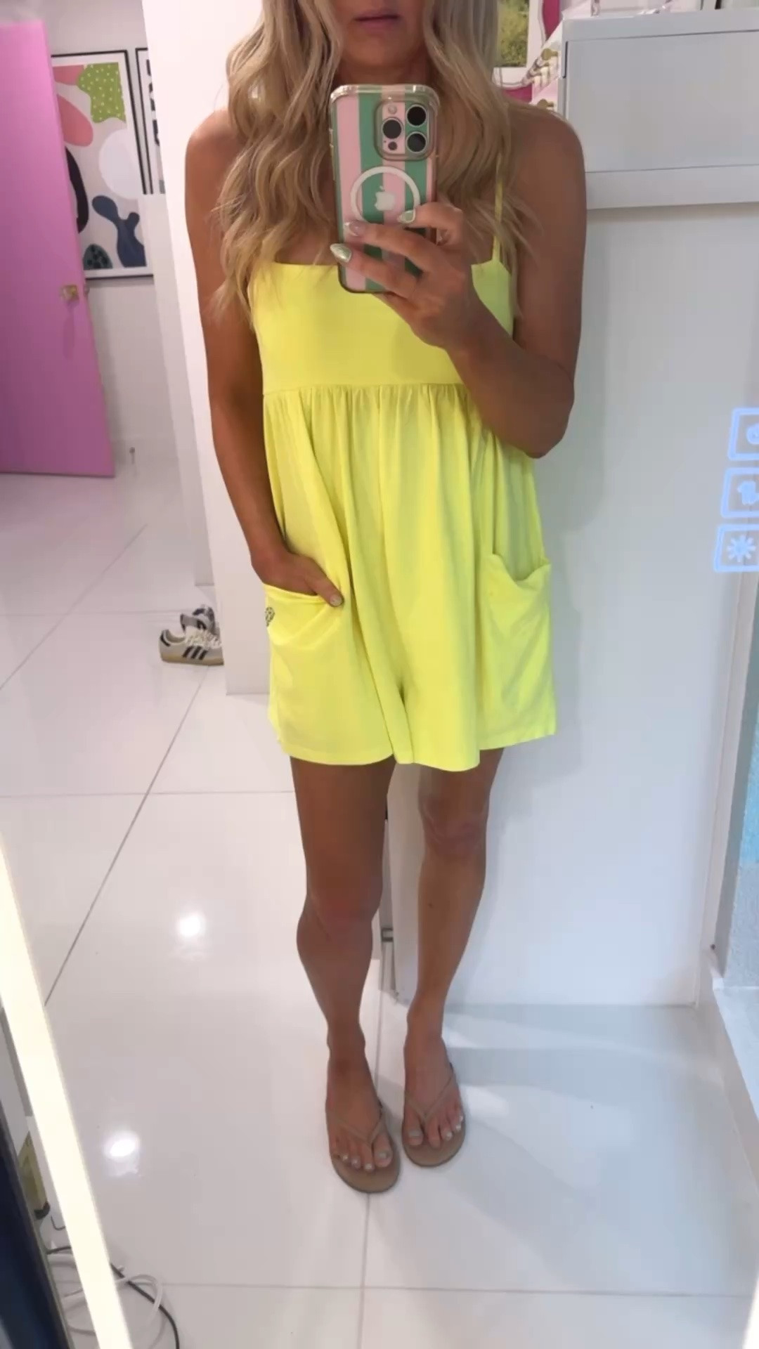 Easy comfortable romper and must have best selling simple flip flops. Romper is a small and i sized up .5 a size in flip flops.

#LTKootd #LTKOver40