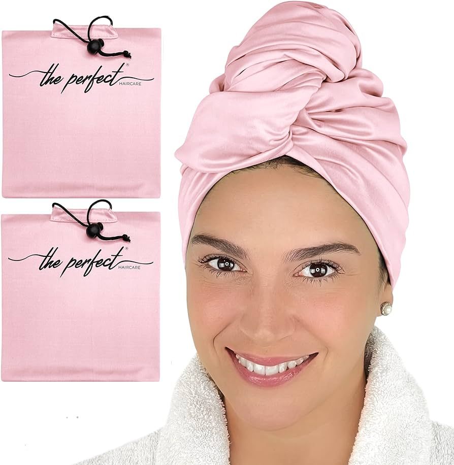 Microfiber Hair Towels Wrap for Women - Smooth as Silk - Anti-Frizz for Curly, Wavy, Straight Hai... | Amazon (US)
