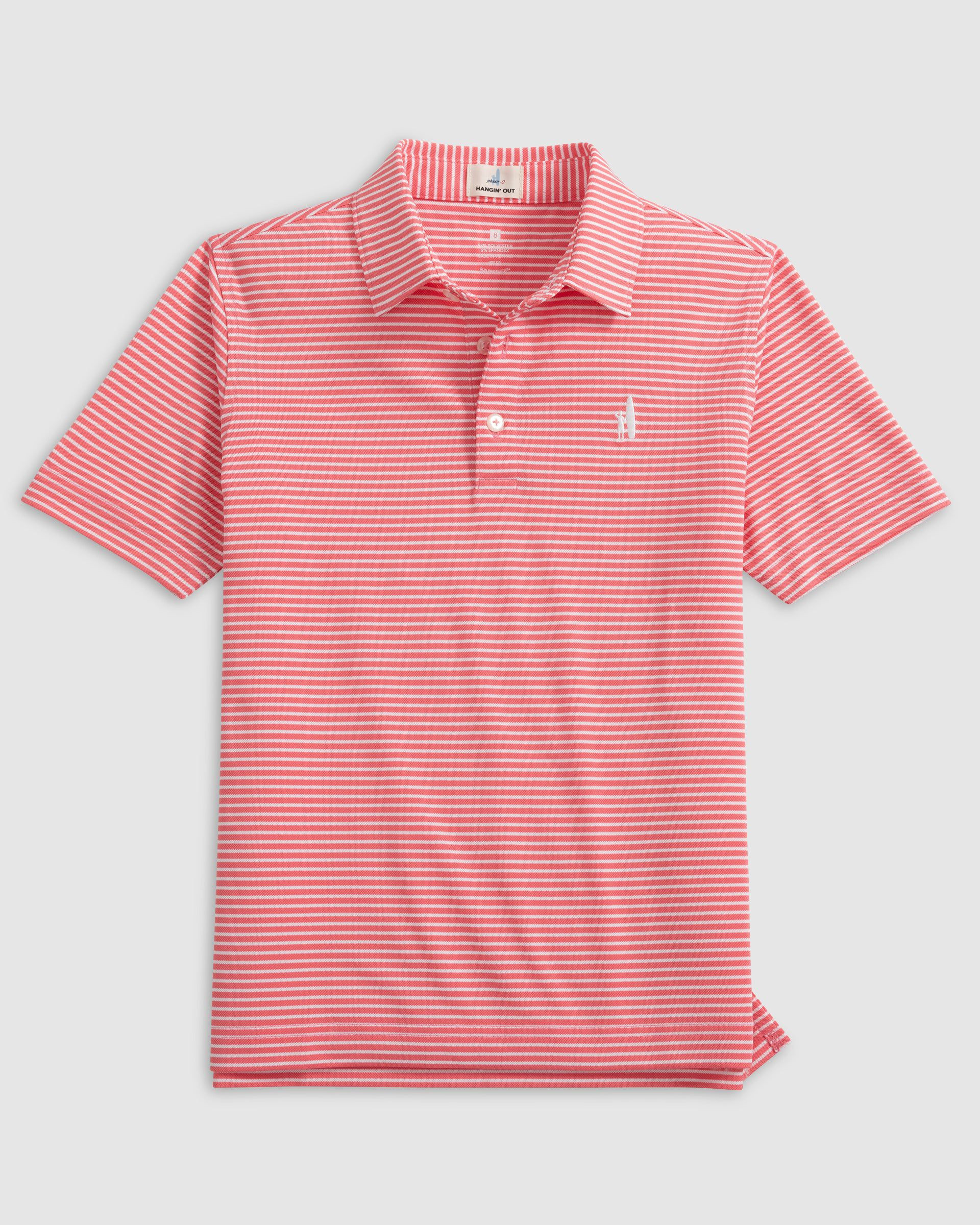 Colter Jr. Striped Performance Mesh Polo | johnnie O