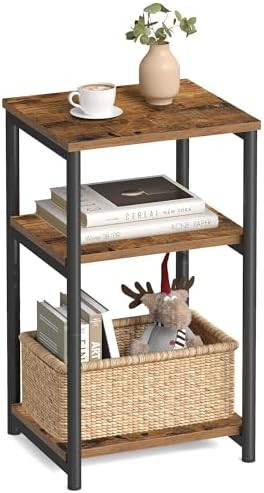 VASAGLE Side Table, Small End Table, Tall Nightstand for Living Room, Bedroom, Office, Bathroom, ... | Amazon (US)