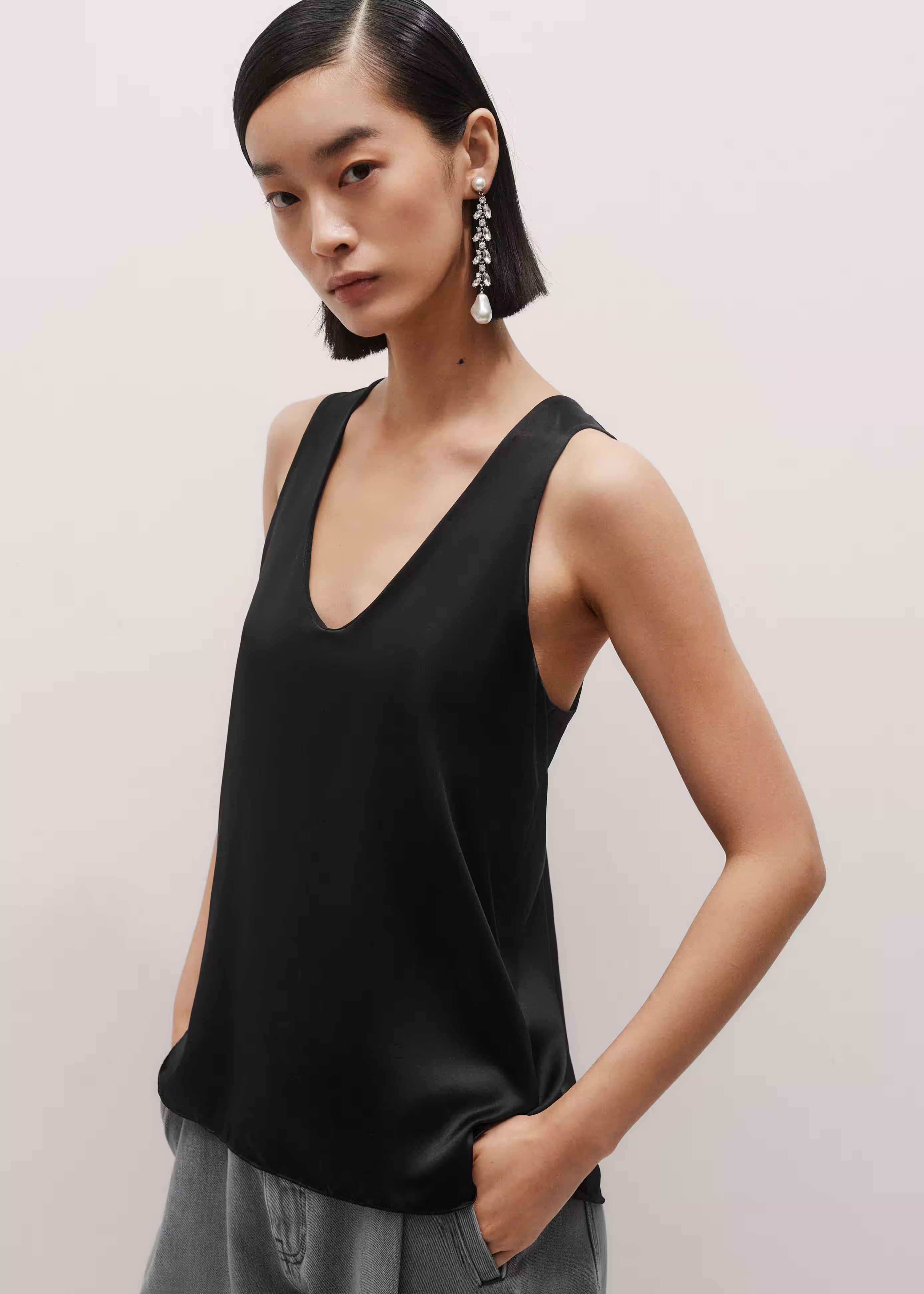 Fluid Evening Tank Silk Satin | ME+EM Global (Excluding US)