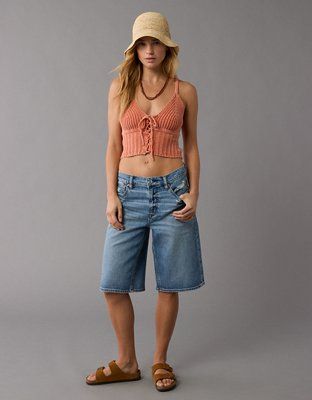 AE Cropped Knit Tank Top | American Eagle Outfitters (US & CA)