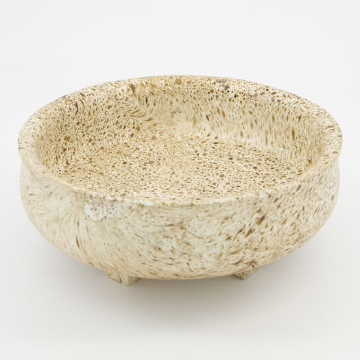 Cream & Brown Speckled Decorative Bowl 10x26cm | TK Maxx