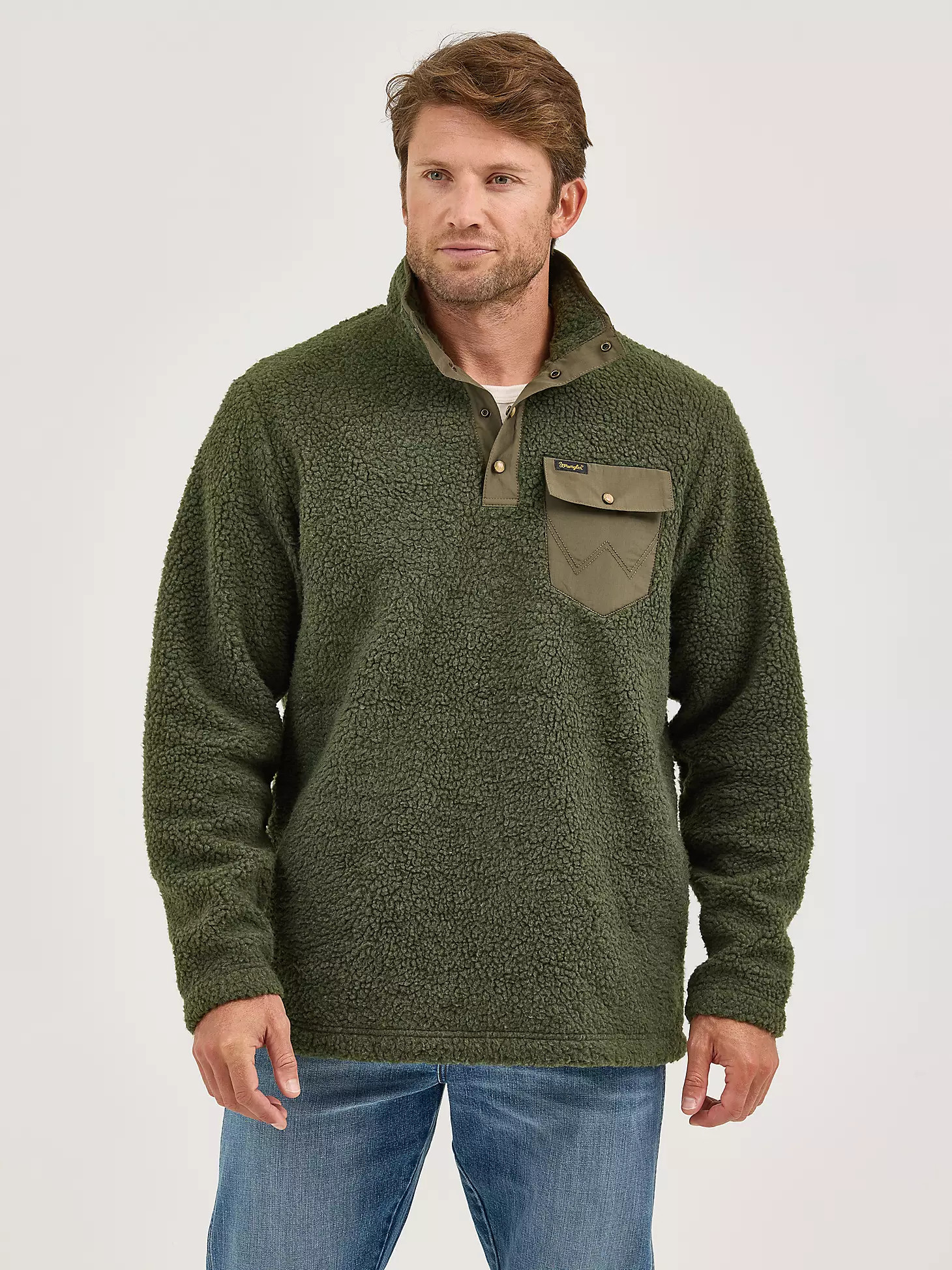 Men's Wrangler Quarter Snap Sherpa Pullover | Wrangler