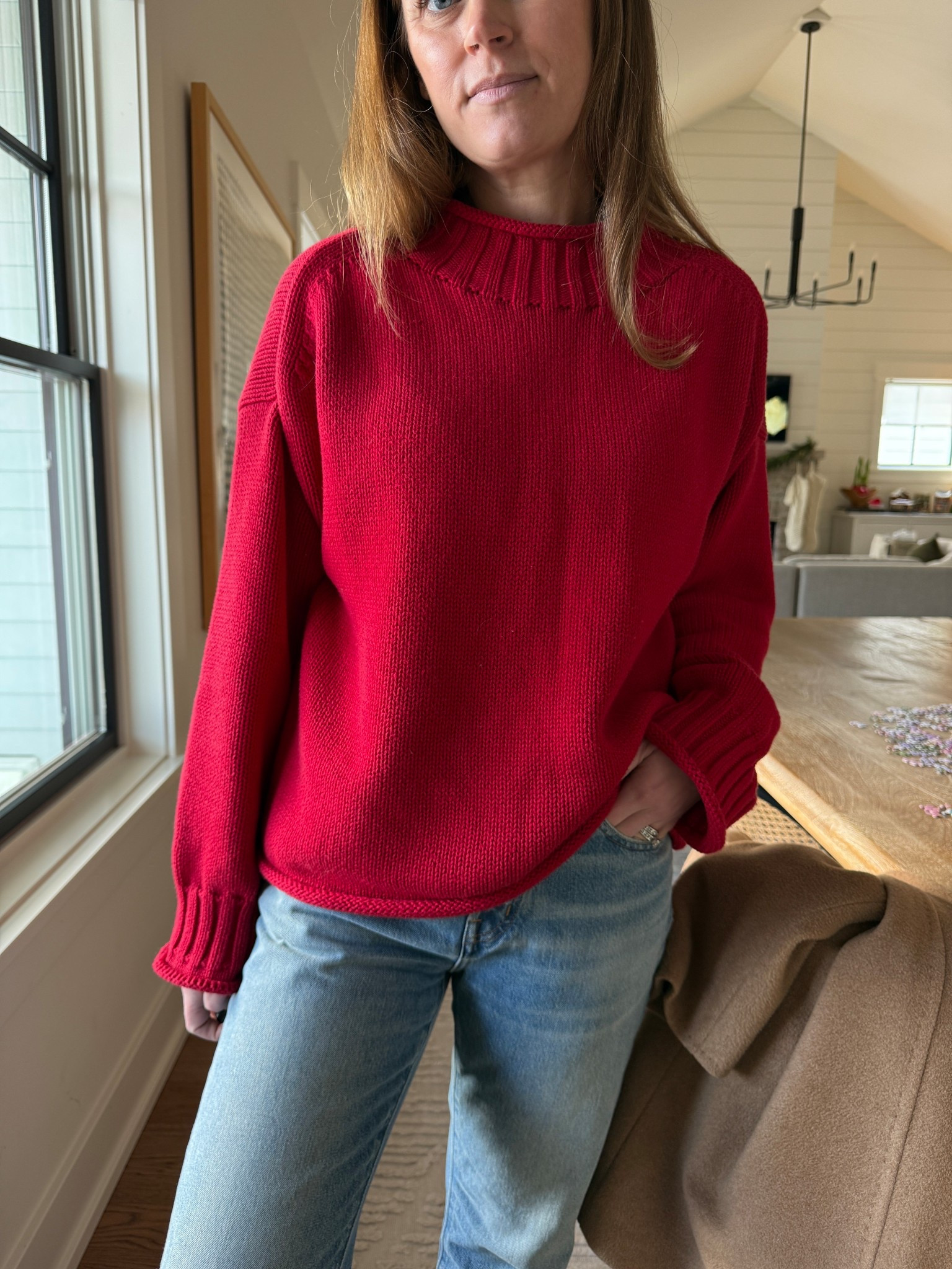 Sweater size XS - runs big
Jeans size 25 petite for length 

#LTKdayinmylife #LTKgrwm #LTKootd