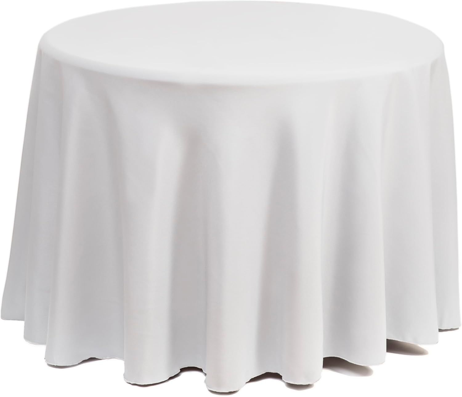 Gee Di Moda Round Tablecloth - 90 Inch White Round Table Cloth for 30 to 60 Inch Round Tables - H... | Amazon (US)