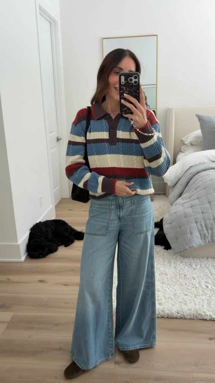Sweater and jeans are on sale, sweater size M, jeans size 2.

#LTKSaleAlert #LTKOver40
