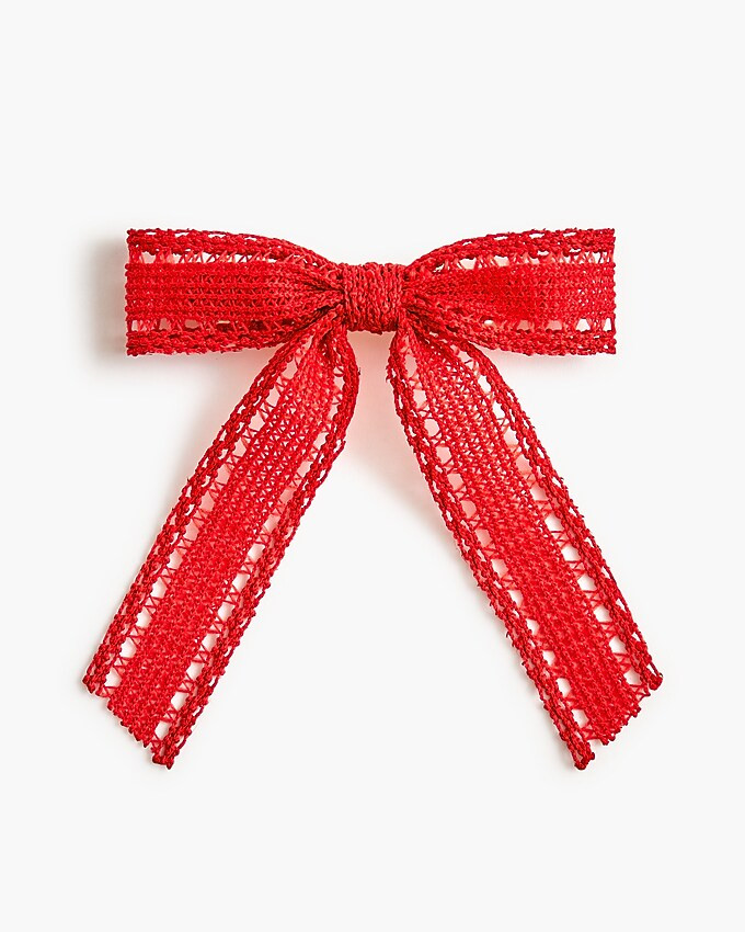 Eyelet lace bow barrette | J.Crew Factory