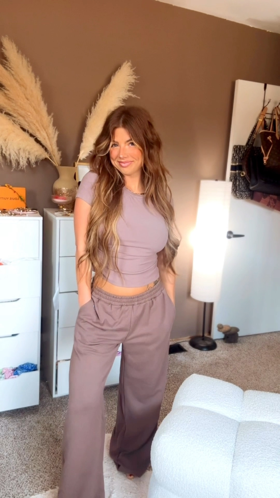 Brown sweats matching set