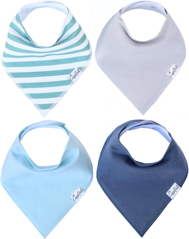 Copper Pearl Baby Bandana Bibs - 4 Pack Soft Cotton Baby Bibs for Drooling and Teething, Absorben... | Amazon (US)