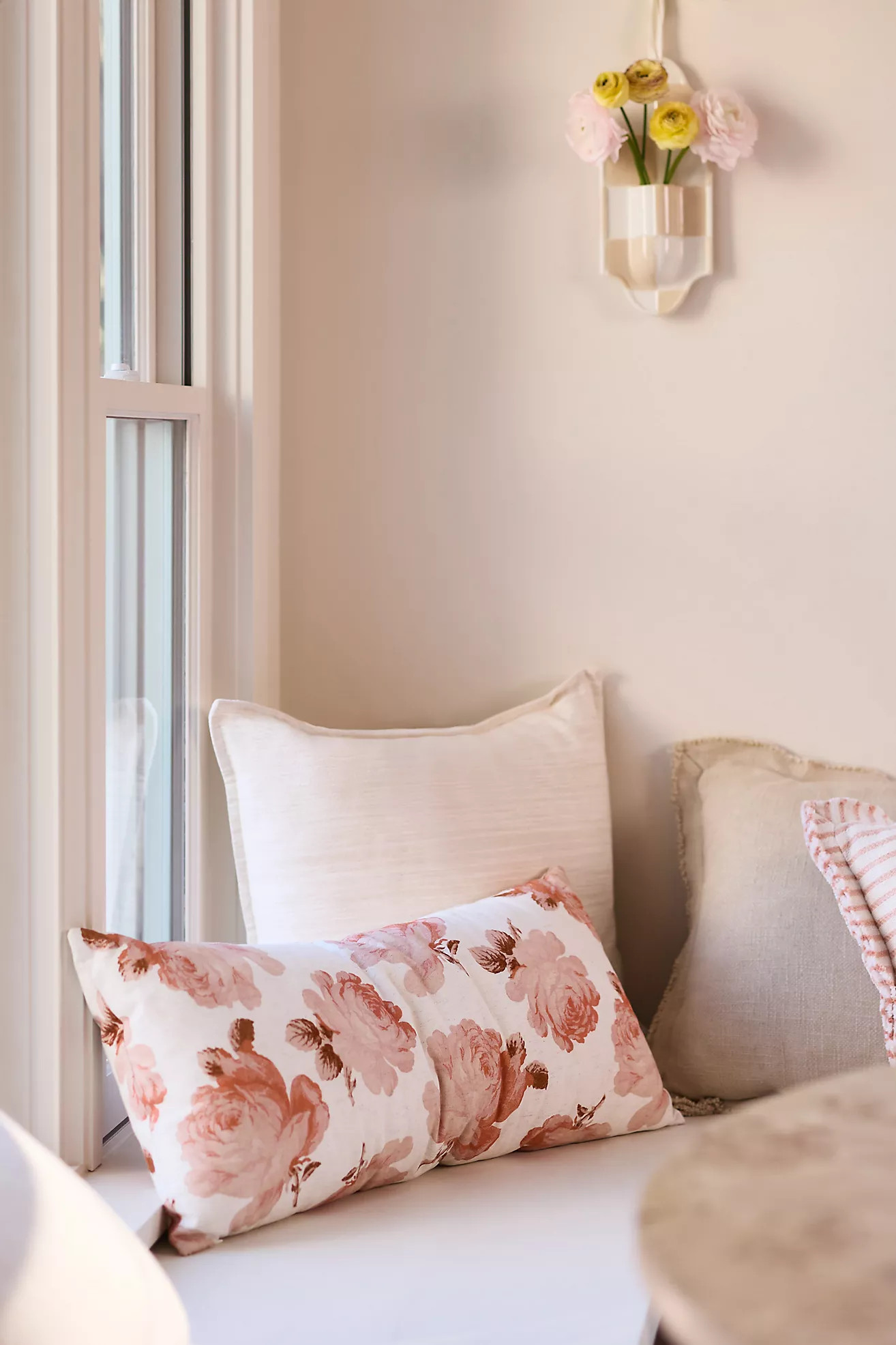 Maeve Cotton Printed Floral Pillow | Anthropologie (US)