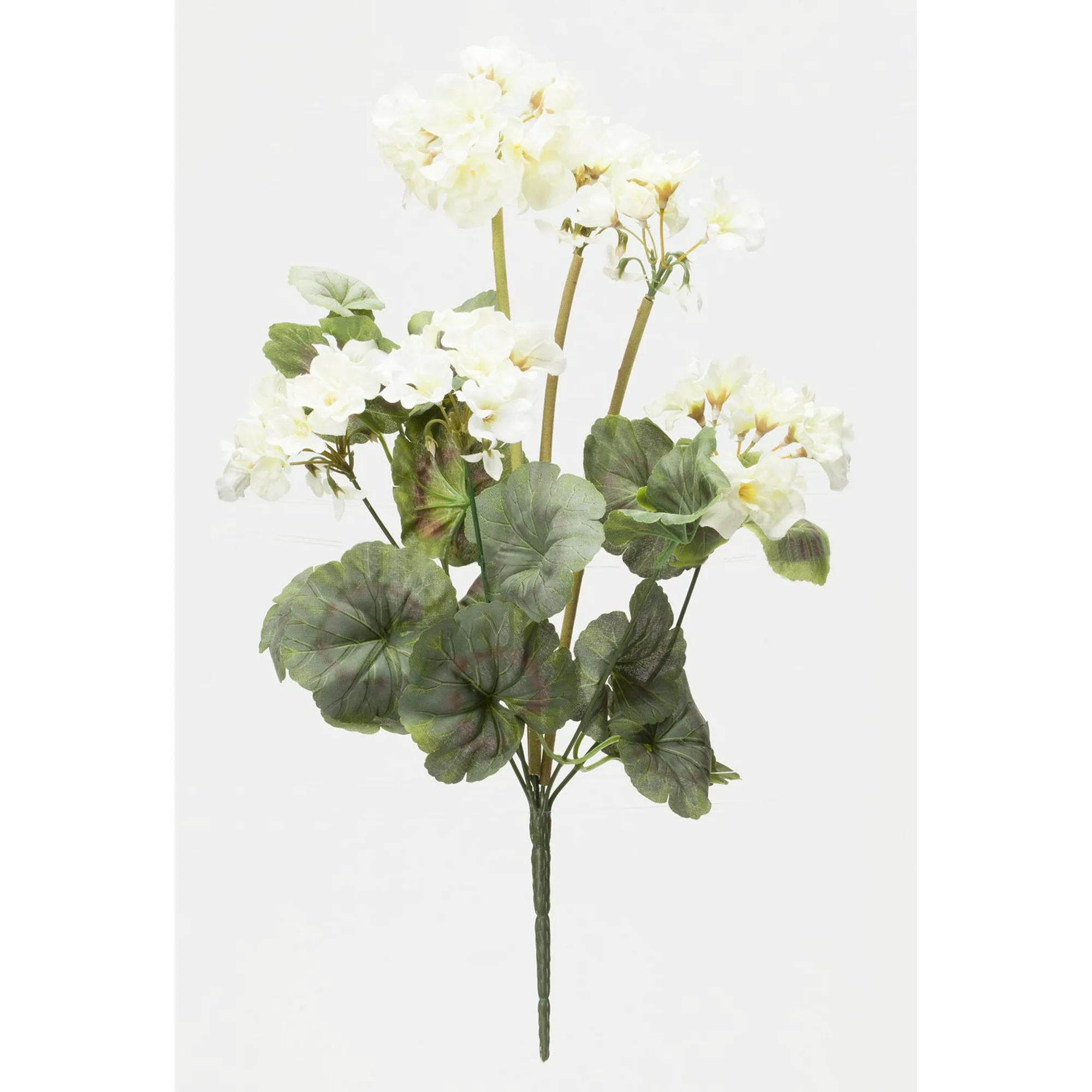 OakRidge Silk Geranium Bush – Artificial Flowers Outdoor Décor – Cream, 19” Long | Walmart (US)