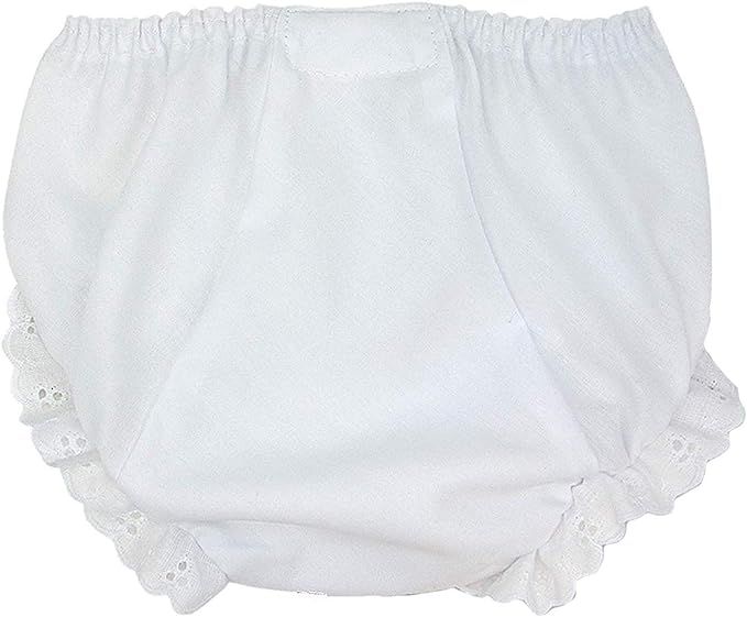 I.C. Collections Baby Girls White Double Seat Diaper Cover Bloomers, Size XL | Amazon (US)