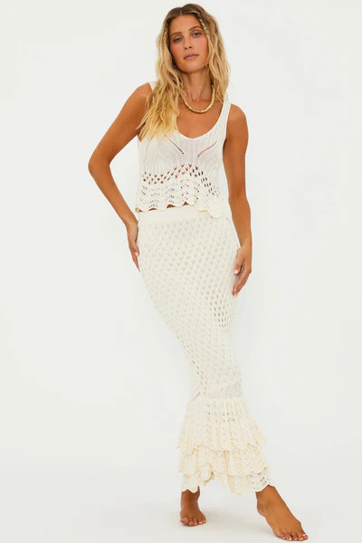 Polly Skirt Ivory | Beach Riot