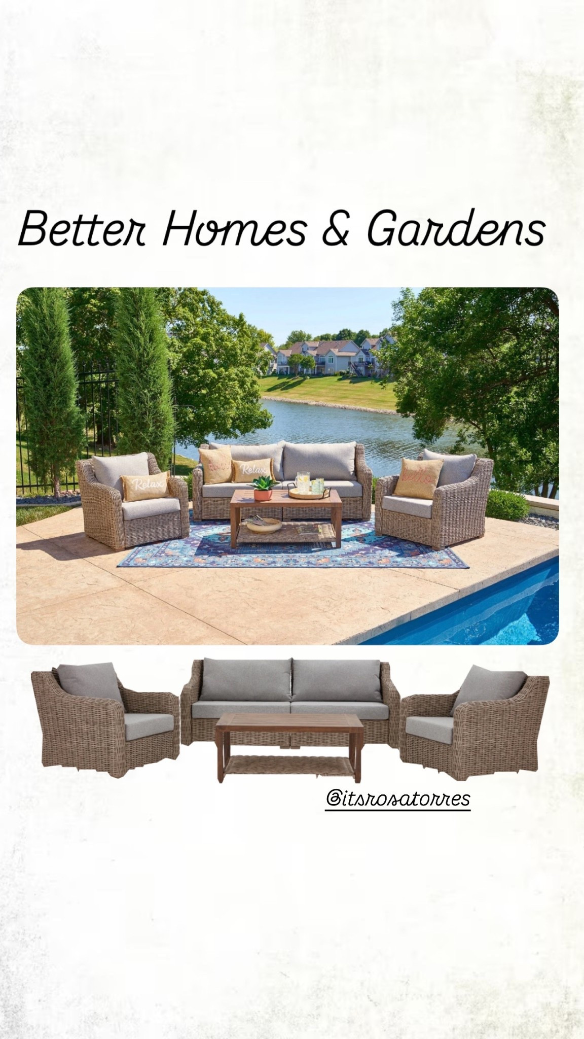 Better Homes & Gardens Bellamy 4 Piece Patio Conversation Set such a beautiful set! 

#patioset #betterhomes&gardens #walmart #walmartfinds  #patioset 

#LTKSeasonal #LTKHome