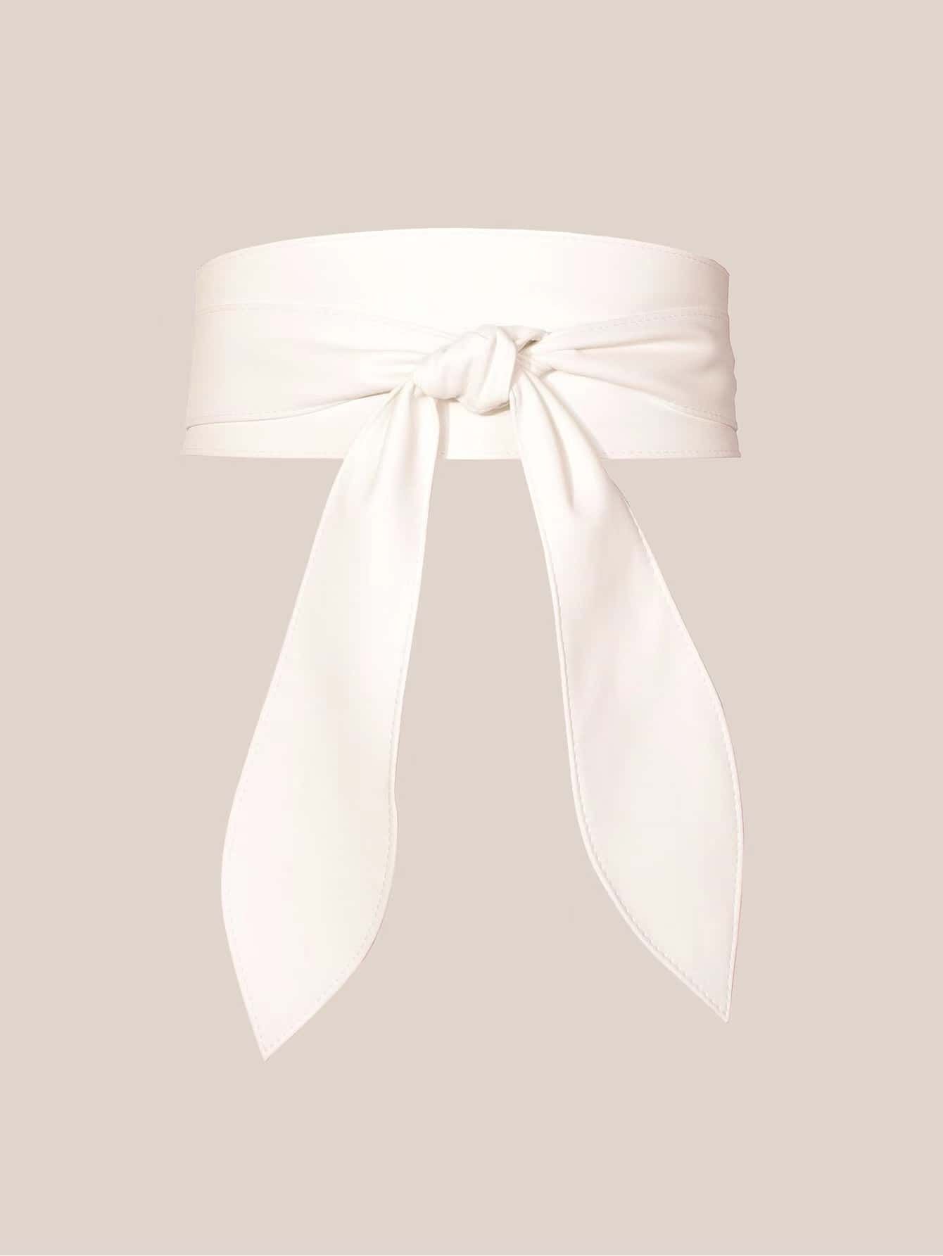 1pc Women's Wide Waistband Soft Elegant Bowknot Decorated Waist Belt With Sash | SHEIN