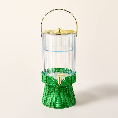 Acrylic Beverage Dispenser with Woven Stand Green - kate spade new york x Target | Target