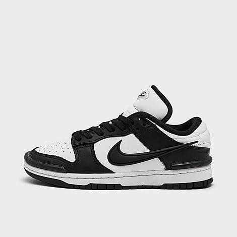 Nike Women's Dunk Low Twist Casual Shoes in Black/White/Black Size 12.0 Leather | Finish Line (US)