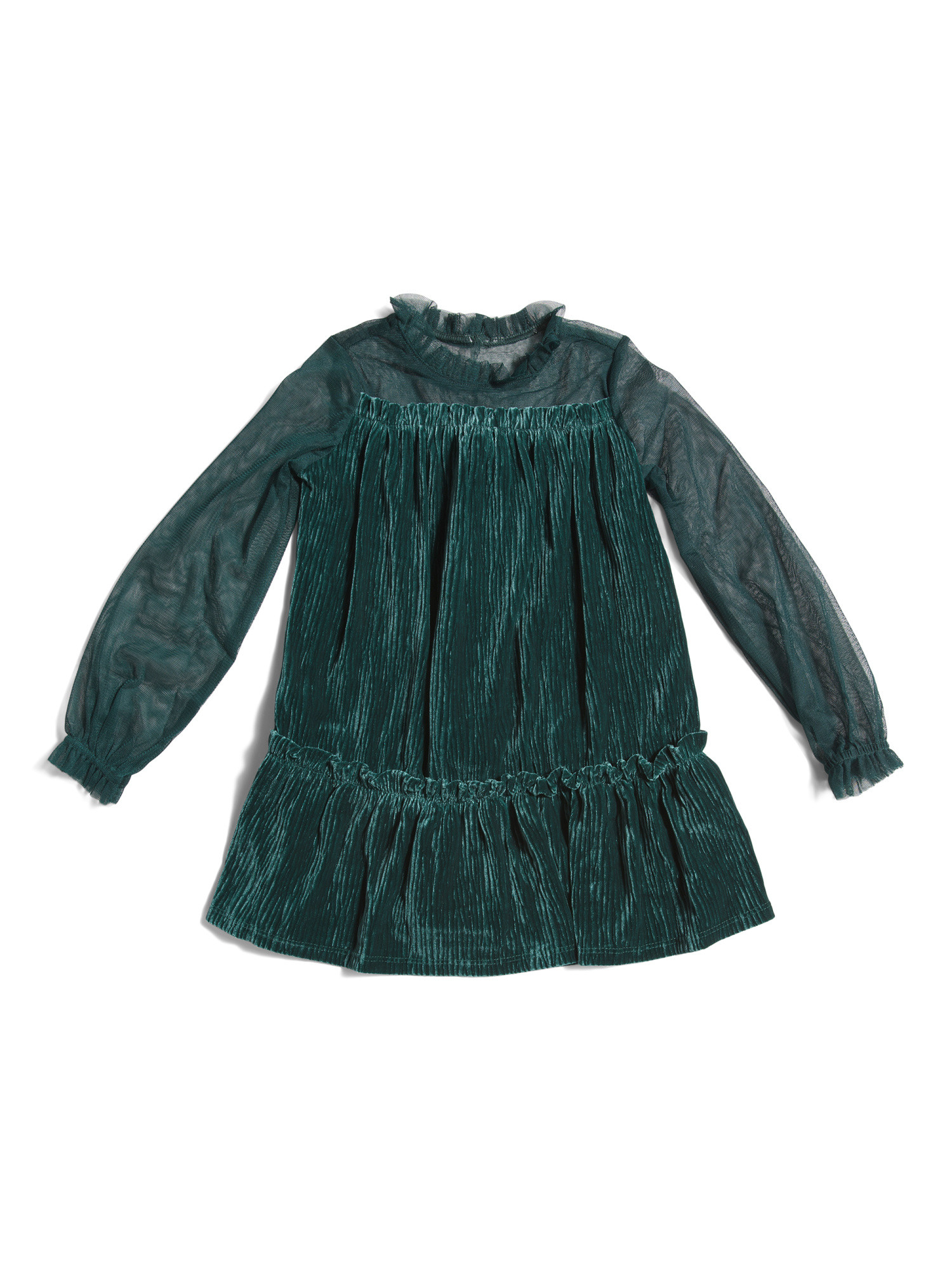 Toddler Little Girls Pleated Velour Dress | Little Girl Dresses | Marshalls | Marshalls