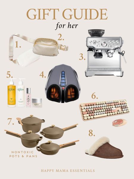 Gift guide for her, gift guide for mom, gift guide for sister, gift guide for friend, gift guide for daughter, espresso, coffee, pans, clean skincare, work from home gifts, lululemon 

#LTKHoliday #LTKGiftGuide