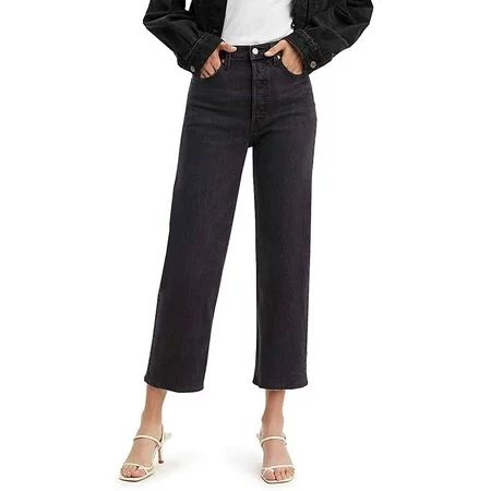 Levis Womens Premium Ribcage Straight Ankle Jeans Standard 28 Feelin Cagey Waterless | Walmart (US)