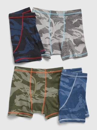 Kids 100% Organic Cotton Camo Print Boxer Briefs (4-Pack) | Gap (US)